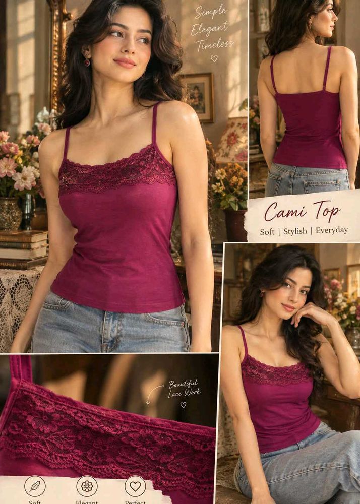 🇳🇿💫🎀Women's Lace Trim Cami Top