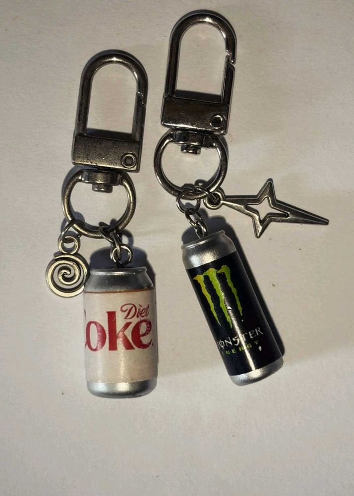 Diet Coke &amp; Monster Energy Keychains combo