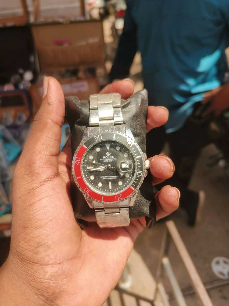 ROLEX RED AND BLACK WATCH