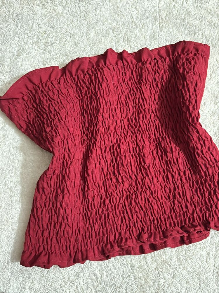 Maroon Colour Tube Top