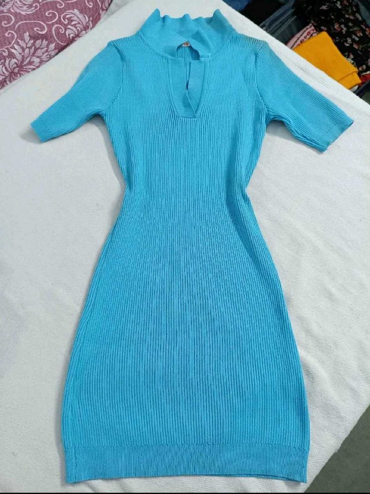 BLUE BODYCON DRESS