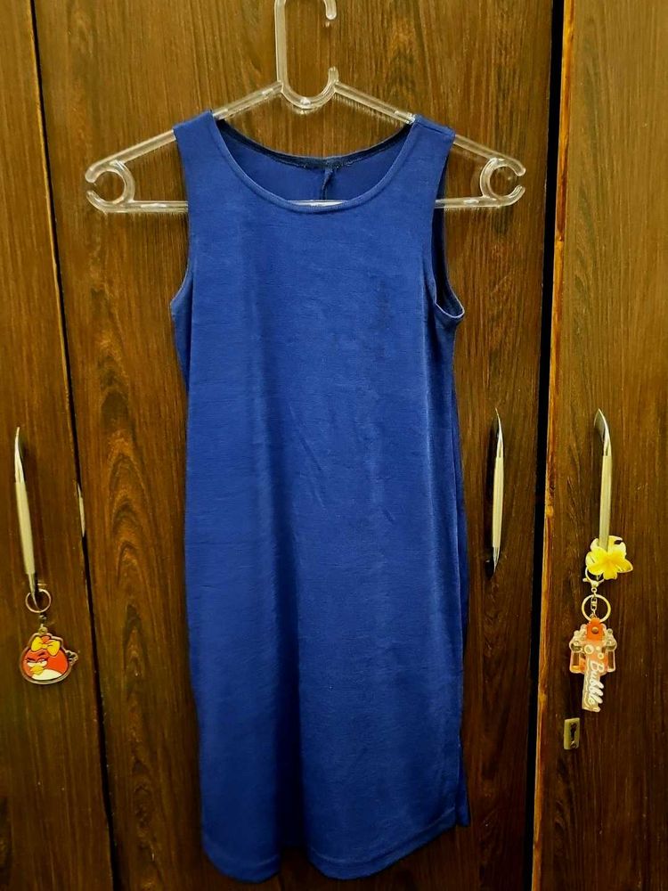 Royal Blue Sleeveless Mini Dress