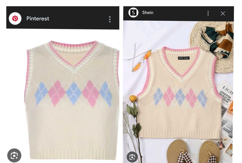 Argyle Knit Sweater Vest