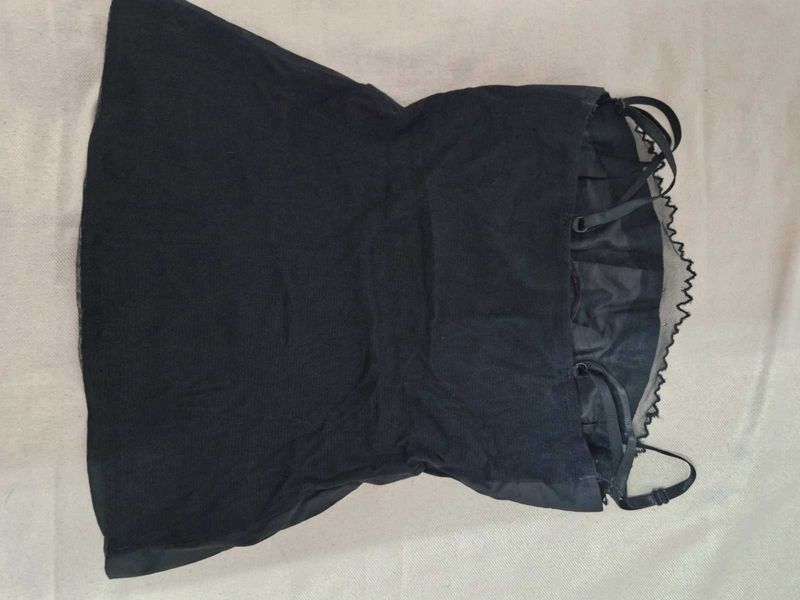 Black Fancy Tube Top