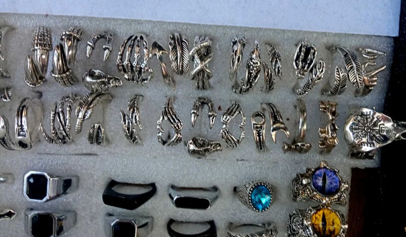 Assorted Silver Tone Rings (Lot of 30+)