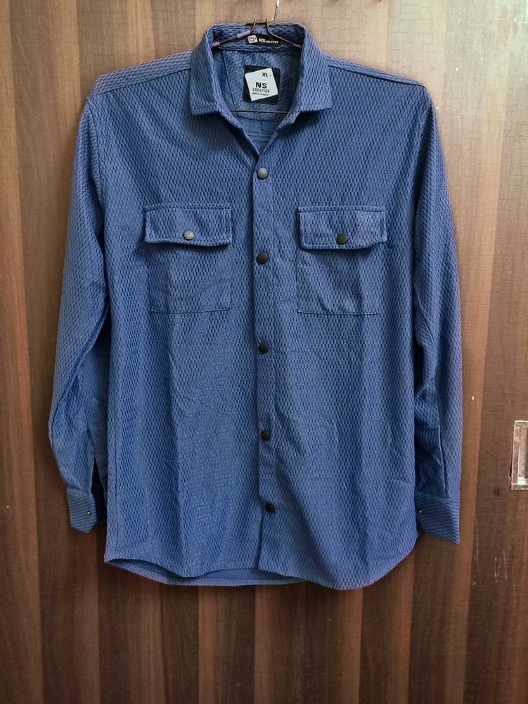 Blue Patterned Shirt