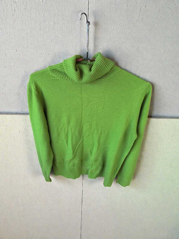 Green Turtleneck Sweater