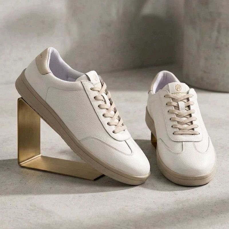 Men's White Leather Sneakers