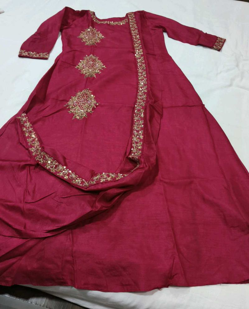 Beautiful Pink Embroidered gown