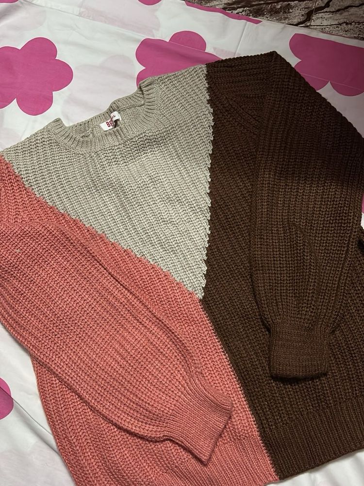 Color Block Knit Sweater
