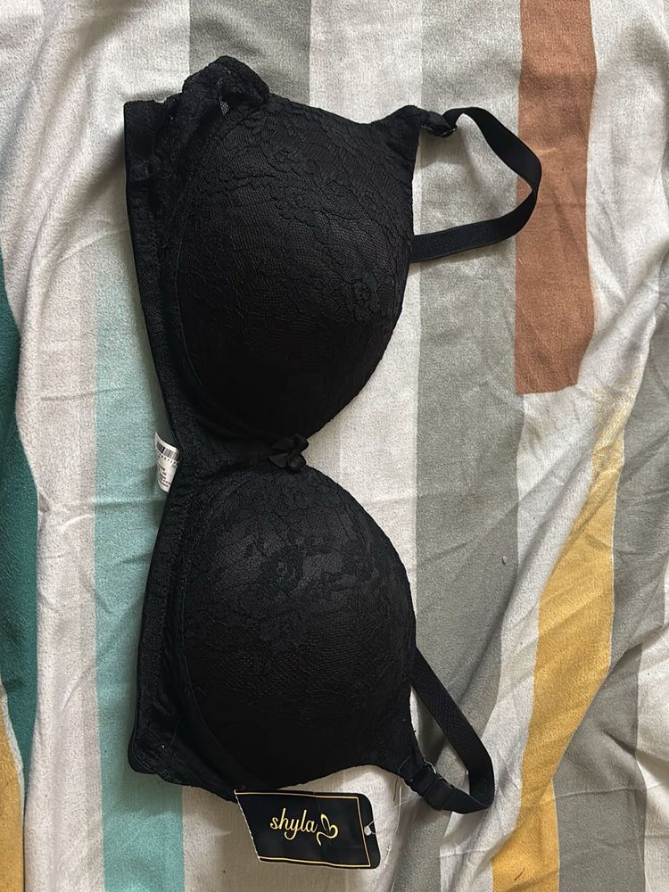 Black Lace Bra