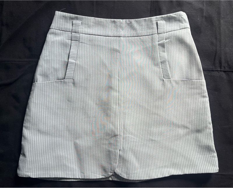 Striped A-Line Mini Skirt
