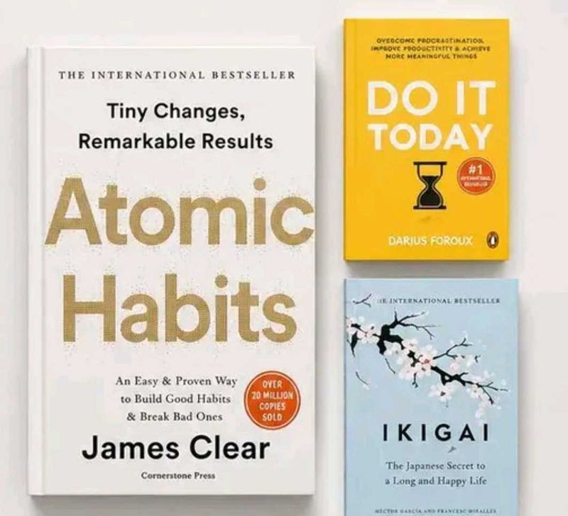 Atomic Habits, Do It Today, Ikigai Books combo