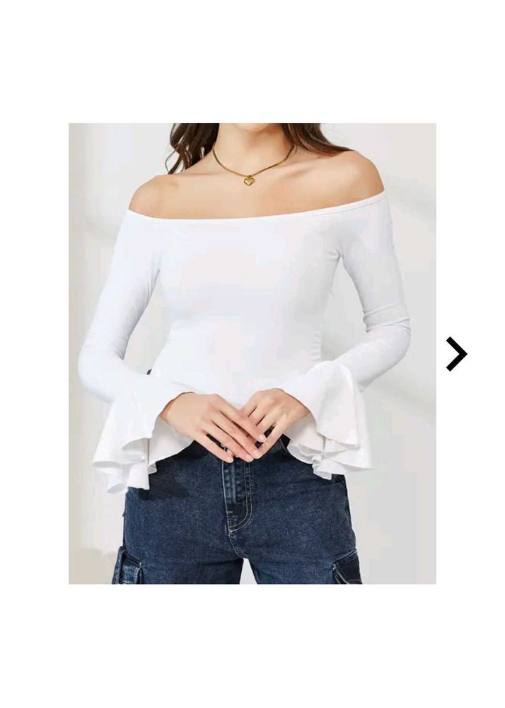 Off-Shoulder White leotard top