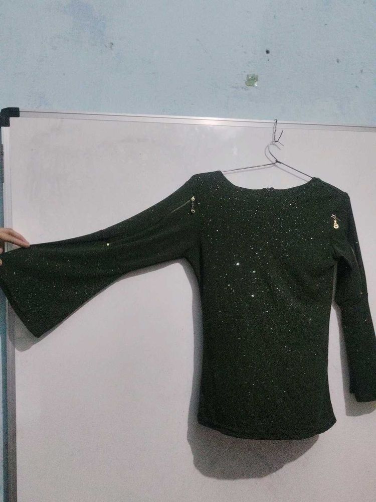 Sparkly Bell Sleeve Top