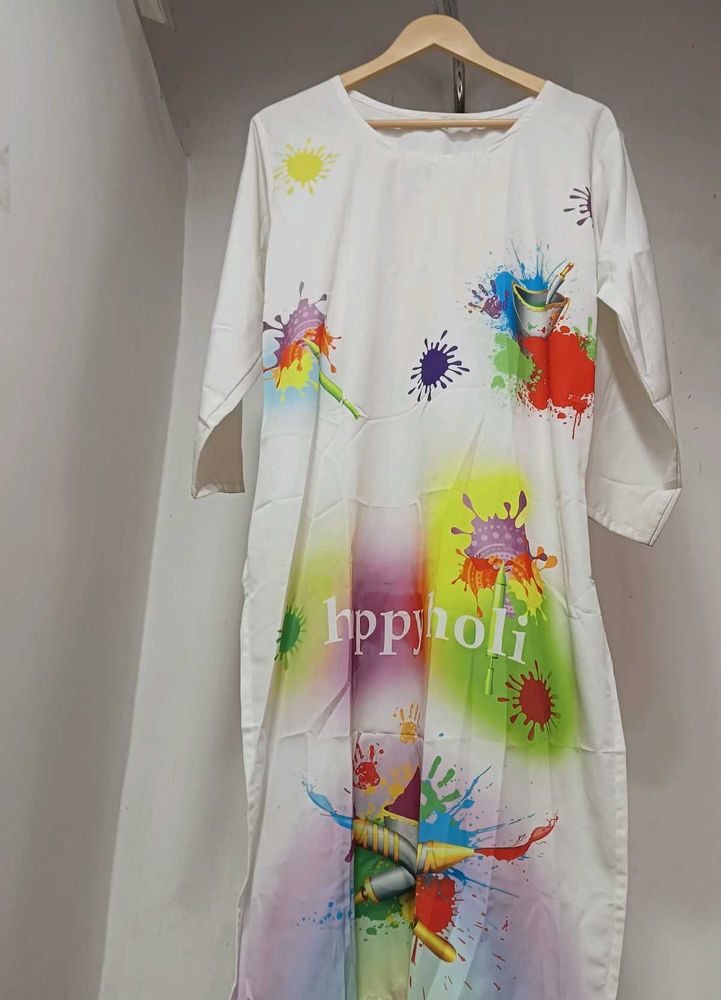 Colorful womy Happy Holi' Kurta