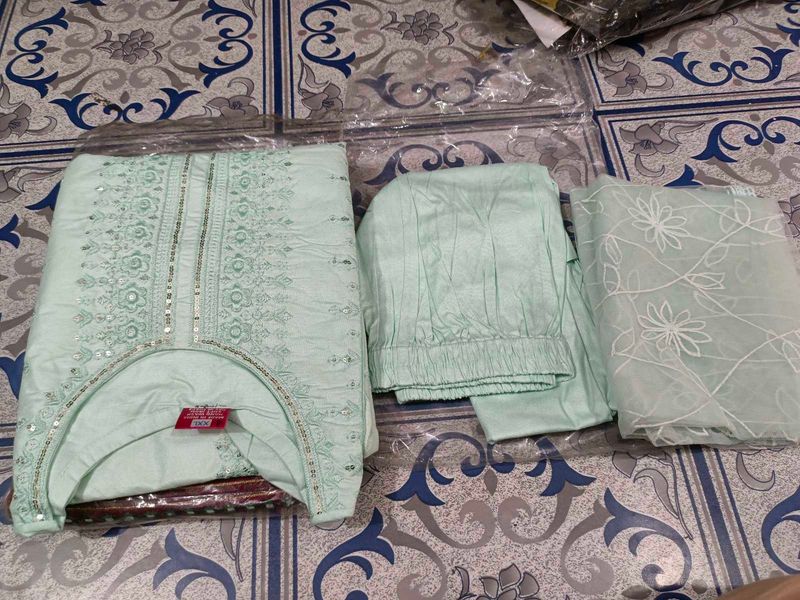 Beautiful Mint Green Kurta Set with Dupatta