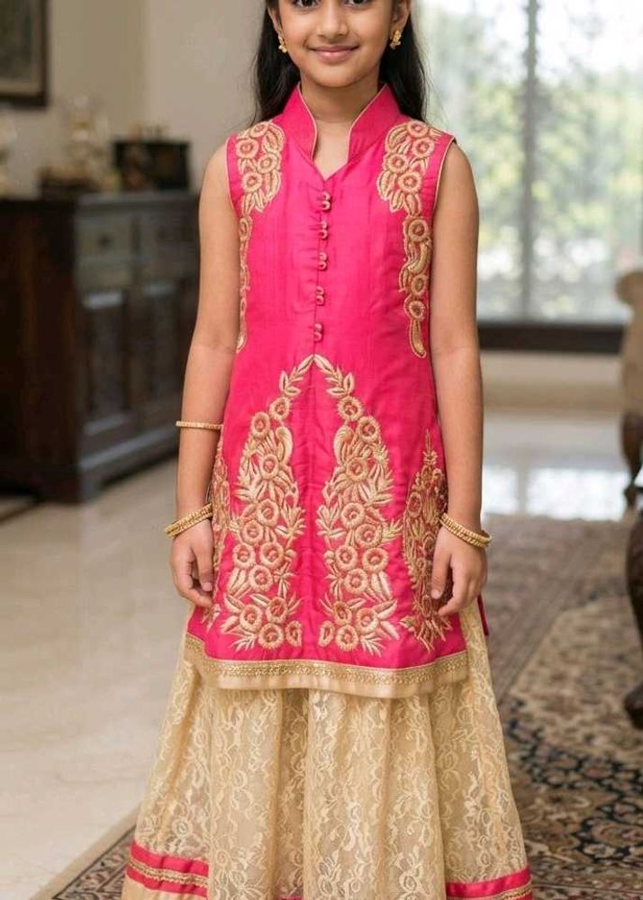 Stunning Pink Embroidered Kurta Set