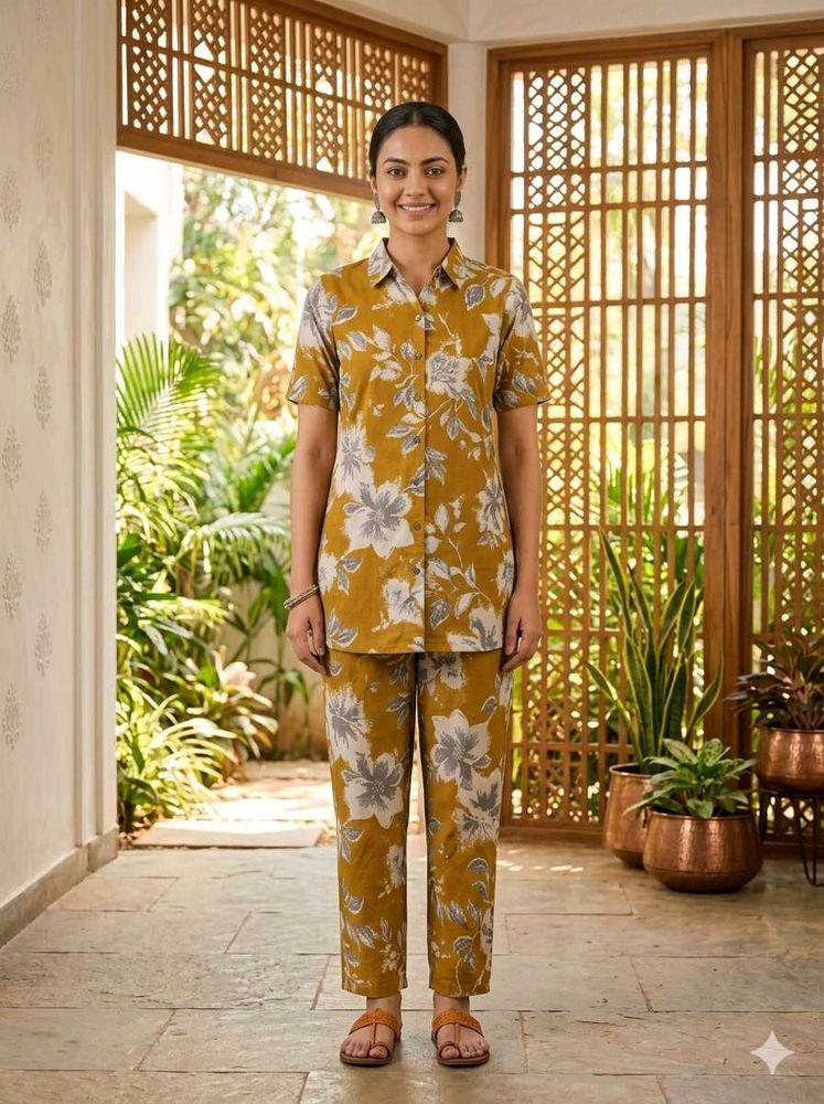Stylish Floral Print Kurta Set