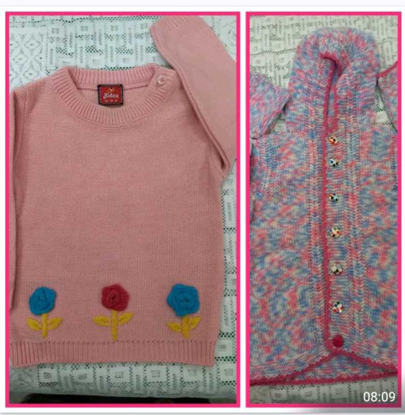 Cute Pink Sweater &amp; Cardigan Set