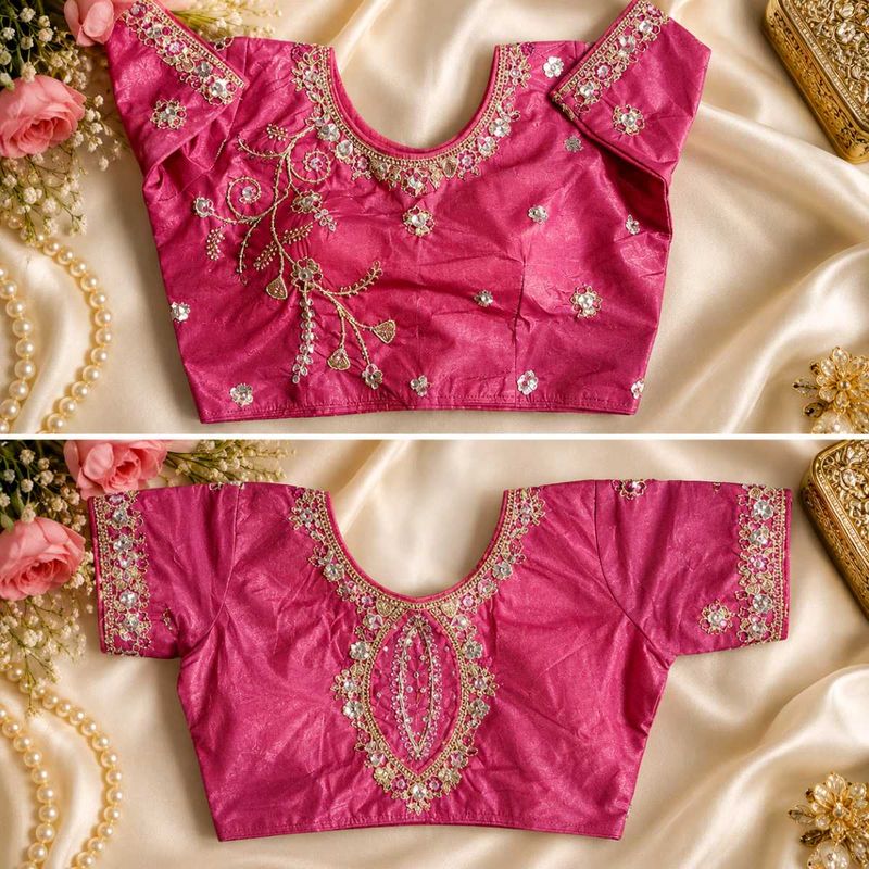 Exquisite Pink Embroidered Blouse