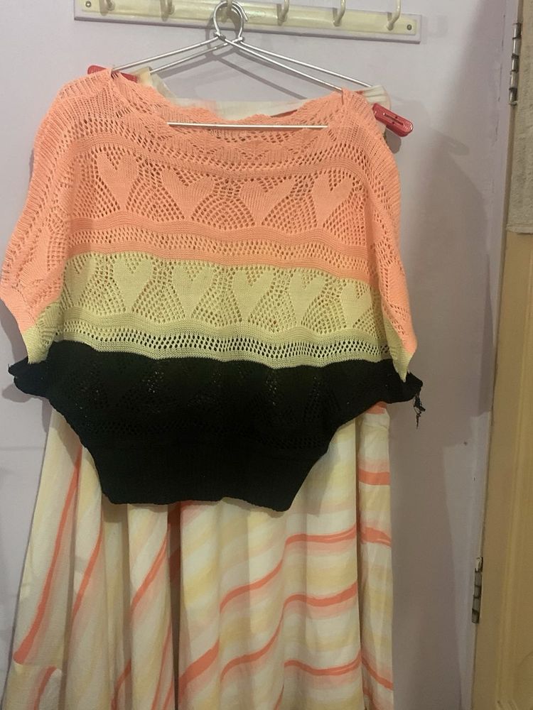 crosiya top and cotton skirt