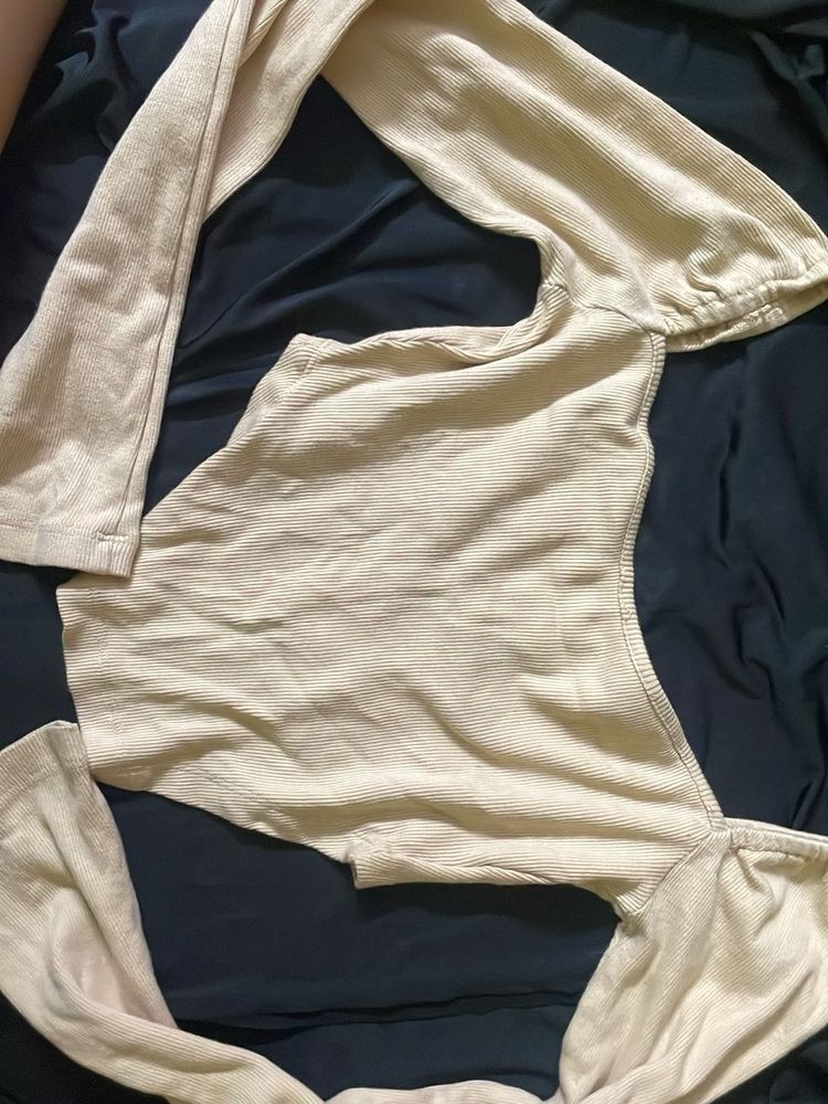 Ribbed Long Sleeve Crop Top