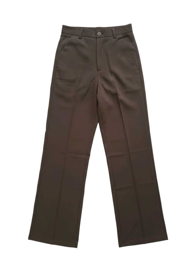 DarkBrown straight Leg Trousers
