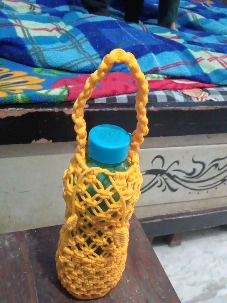 Handmade Macrame Water Bottle Holder