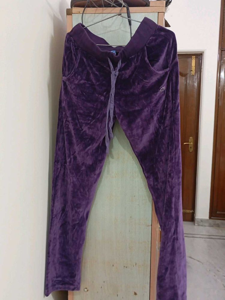 Velour Track Pants