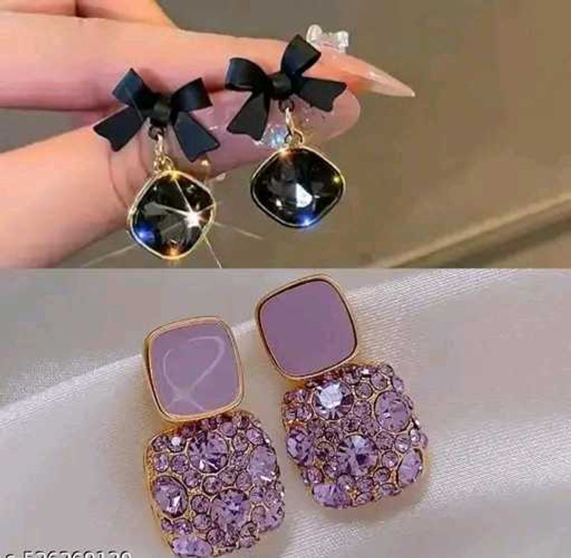 Combo pack of 2 korean stylish earrings