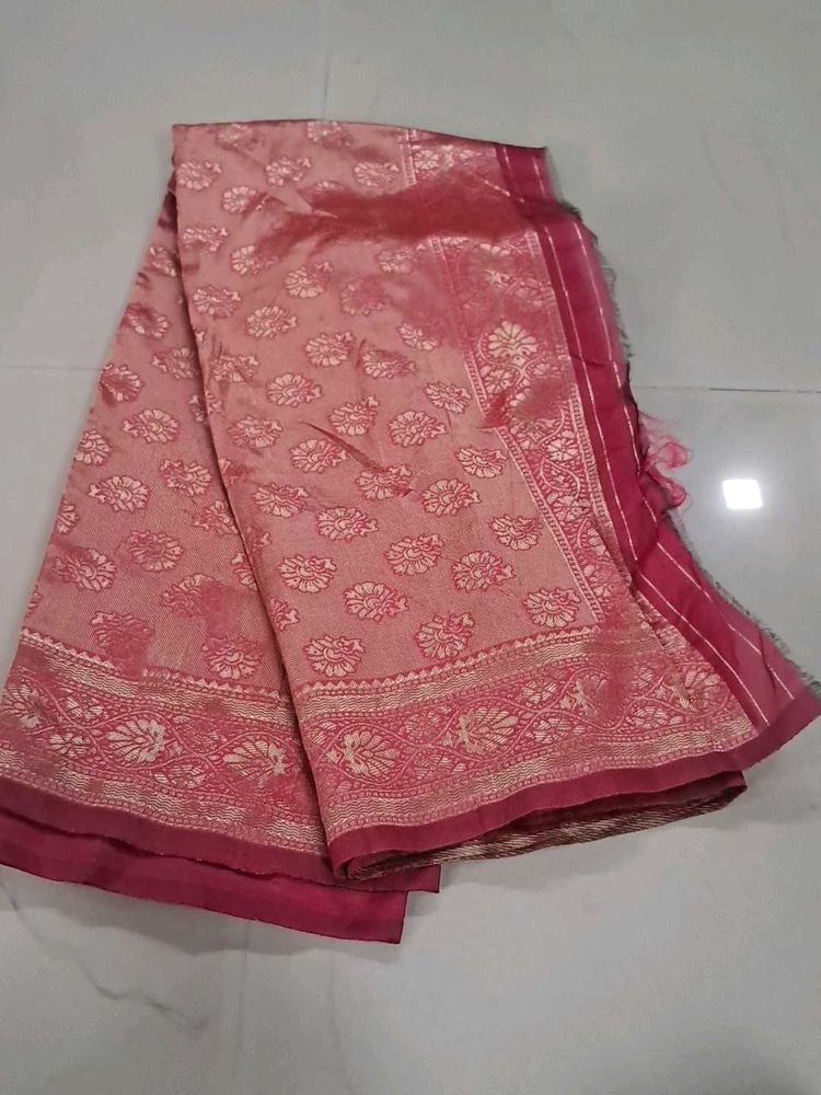 Elegant Pink Silk Saree