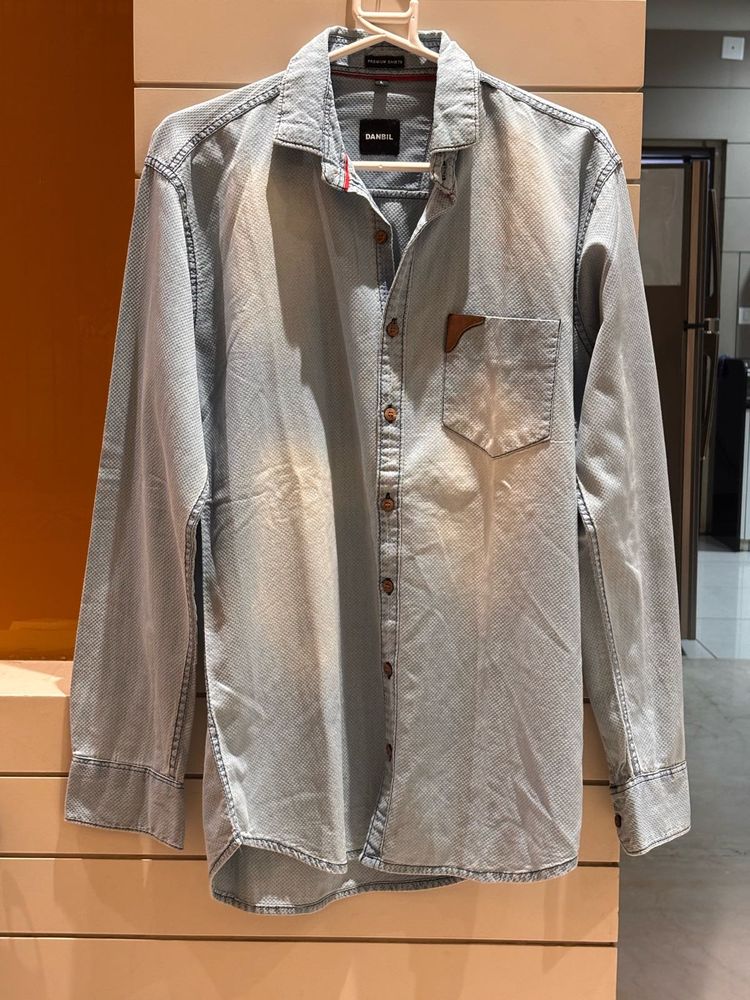 Men's Blue Denim Shirt