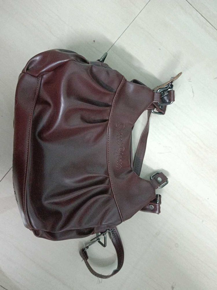 Chic Brown Leather Handbag