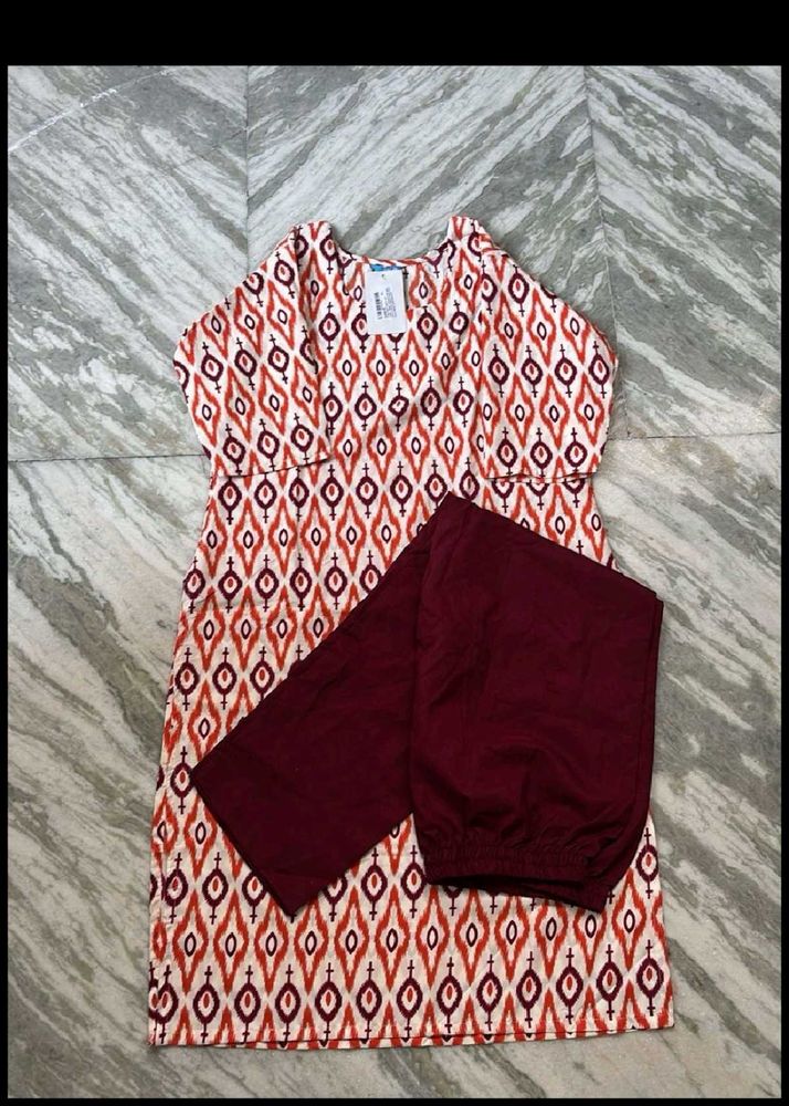 Printed Kurta with Pants Set