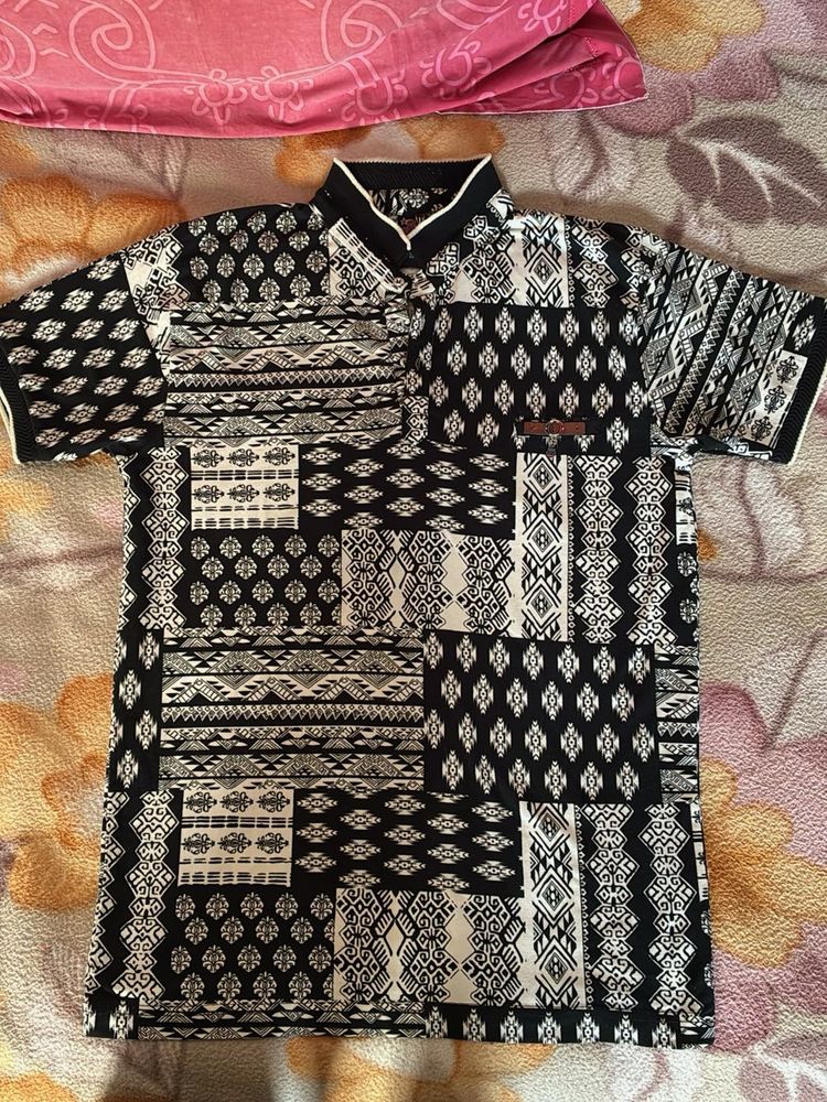 Unique Patterned Short Sleeve Shirt