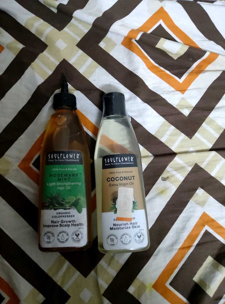 Soulflower Hair Oils - Rosemary Mint &amp; Coconut