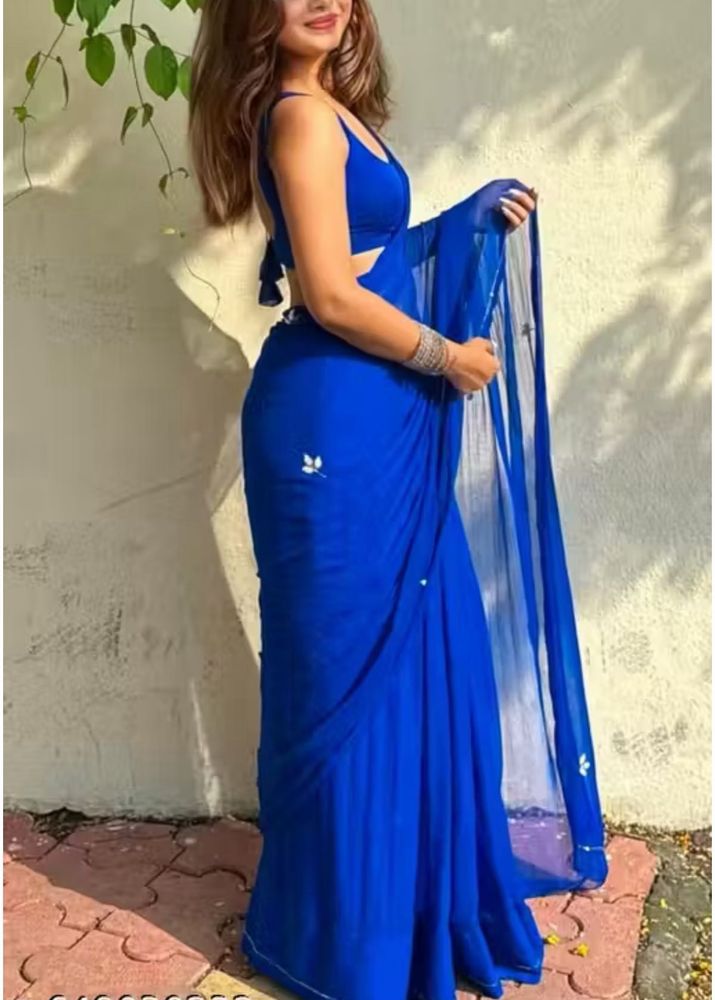 Elegant Blue Saree