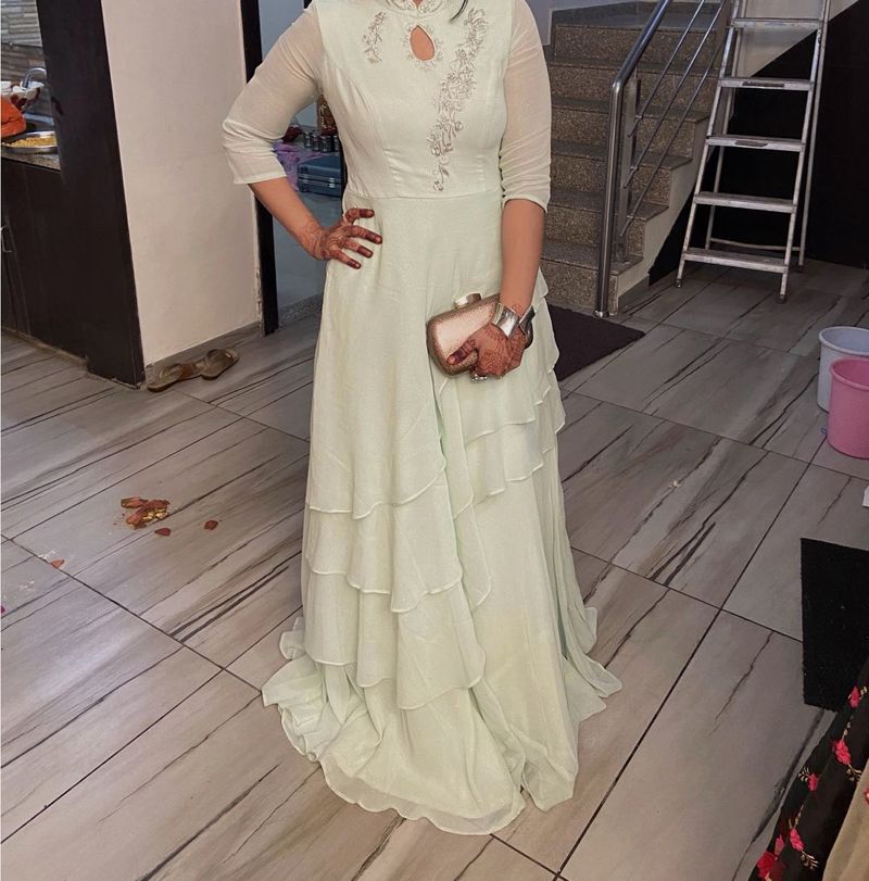 Elegant Mint Green Gown