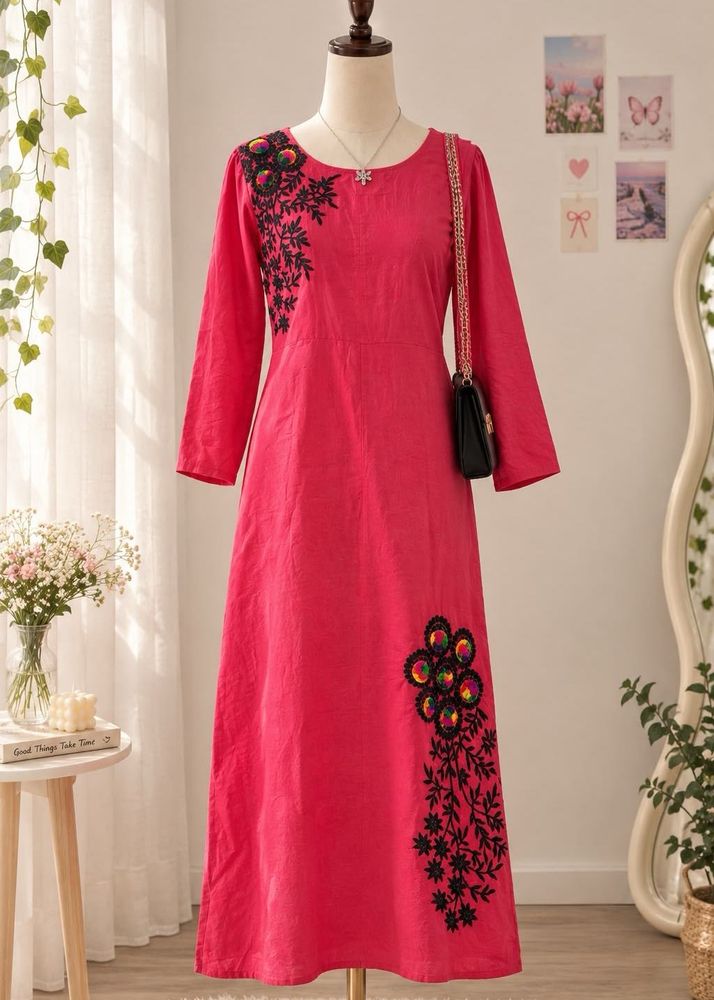 Elegant Embroidered Pink kurta