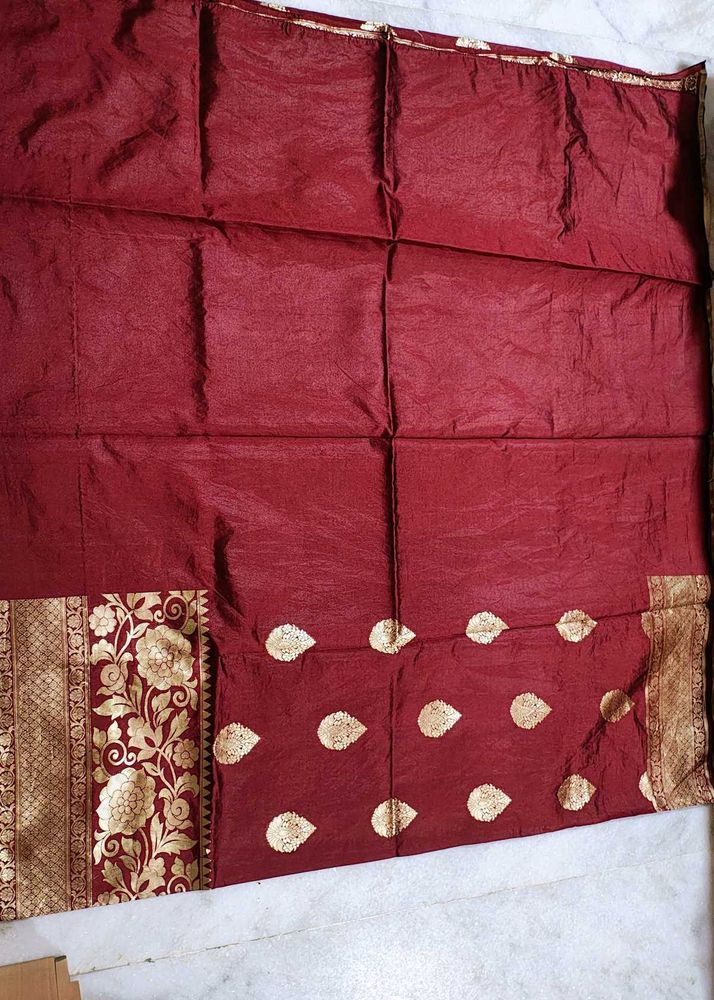 Elegant Maroon Silk Saree