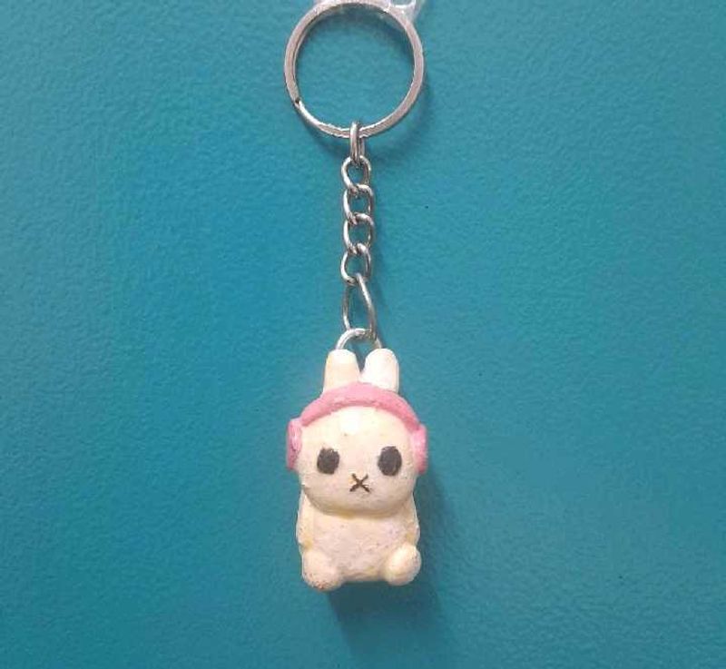 Miffy with headband Handmade keychain
