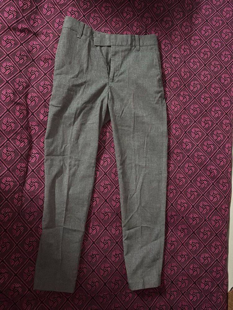 Men's Grey Formal Trousers