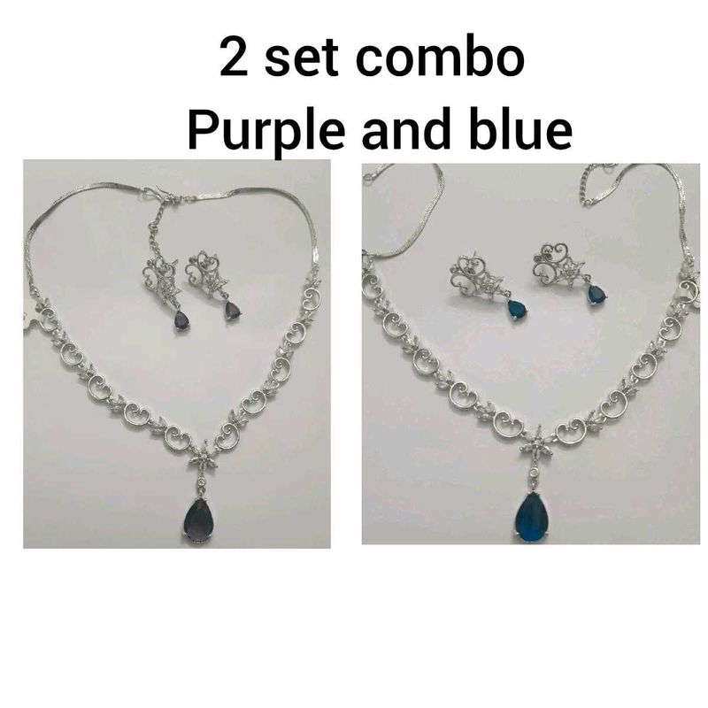 Elegant Necklace &amp; Earring Set - 2 Colors