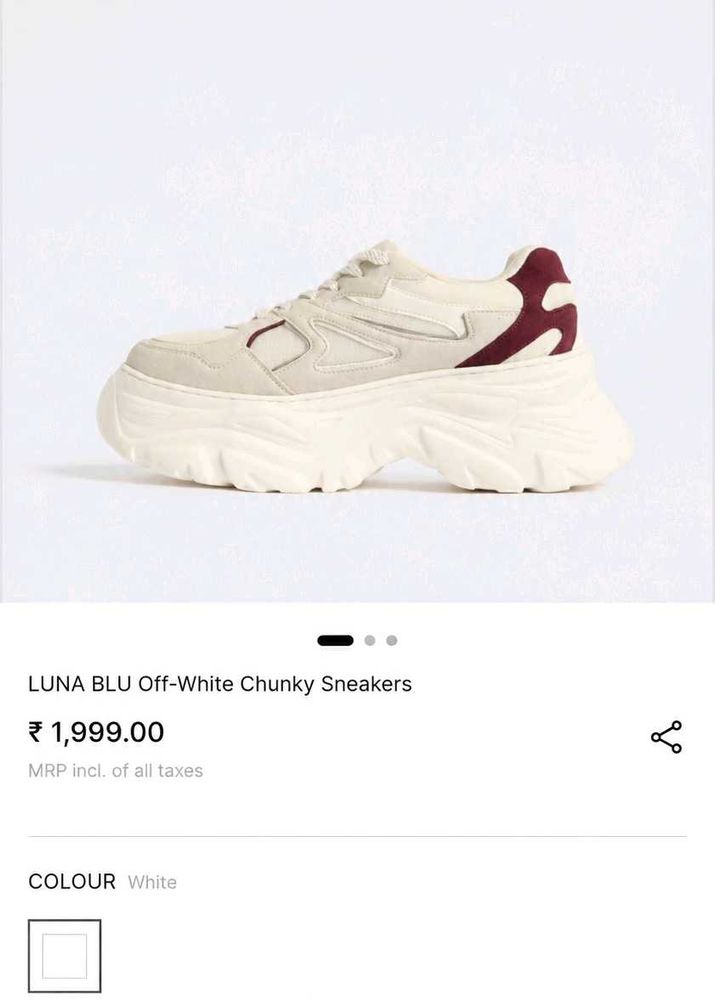 WESTSIDE Off-White Chunky Sneakers