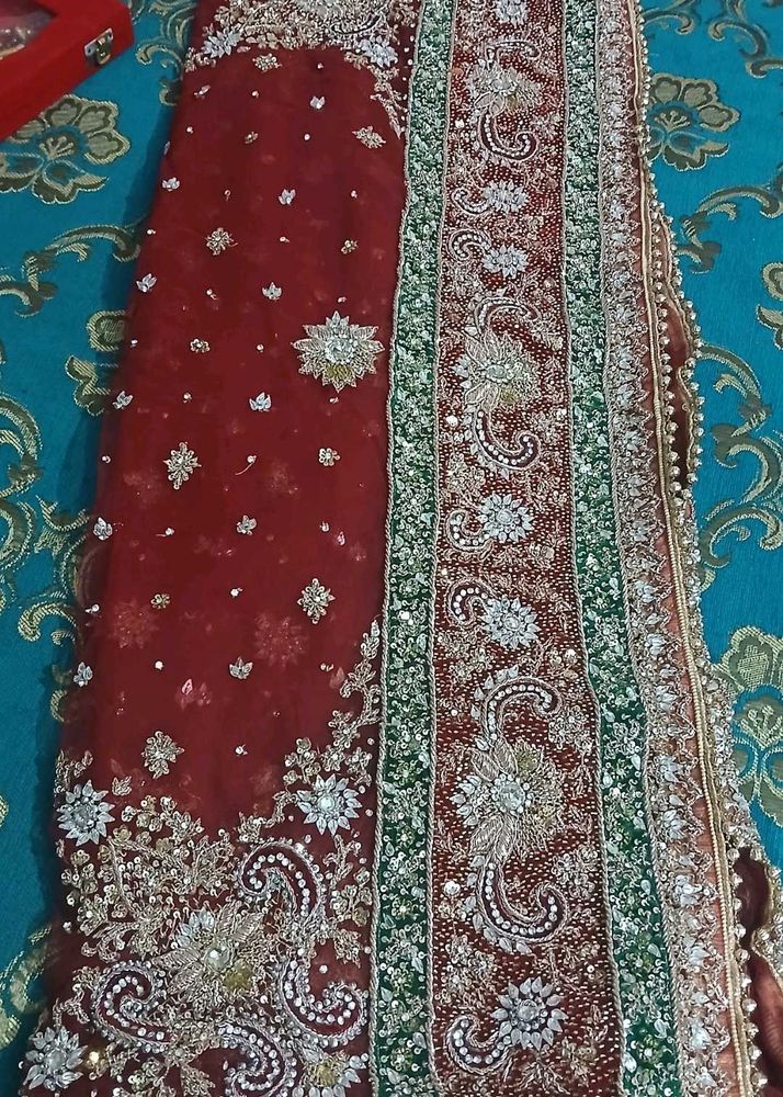 Exquisite Embroidered Maroon Anarkali