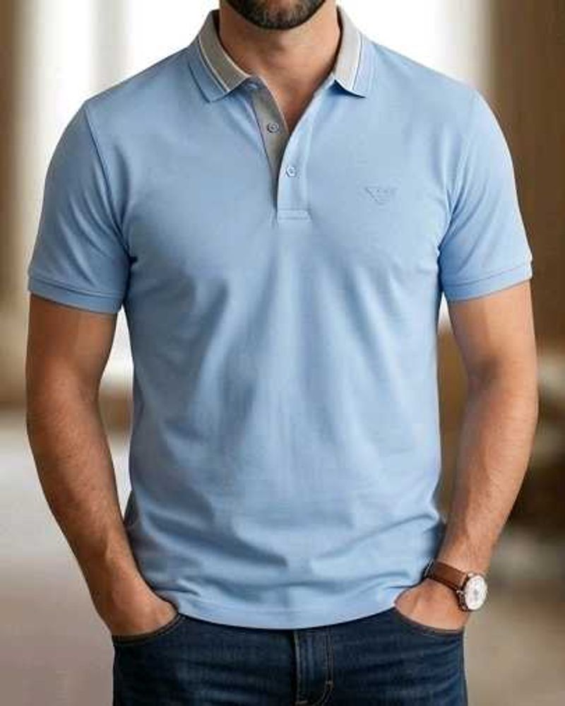 Men's Light Blue Polo Shirt