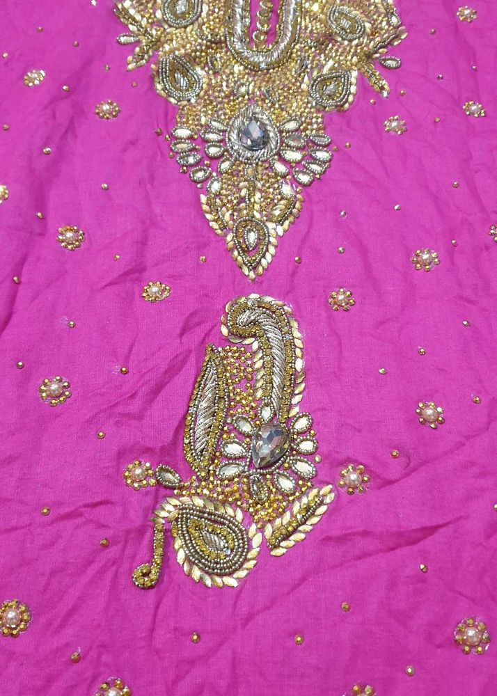 Embroidered Pink Kurti