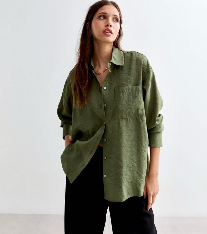 Zara linen Button-Up Shirt
