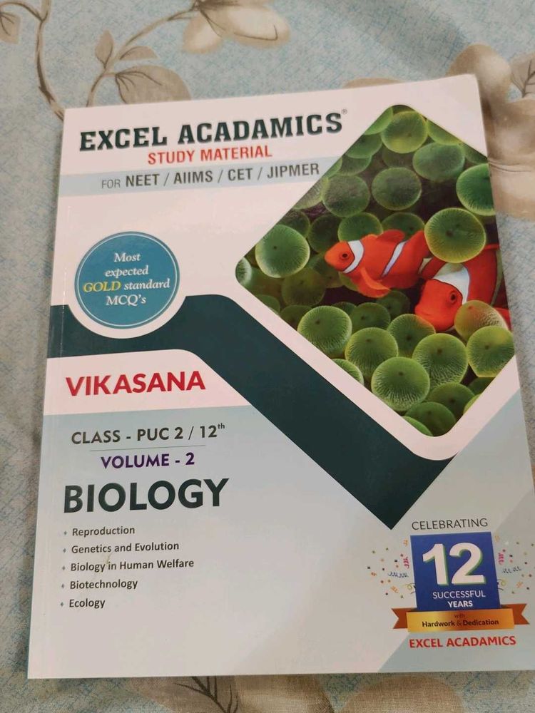 Excel Acadamics Biology Study Material Vol 2